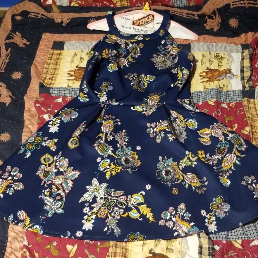 Copper Key Fit and Flare Dress